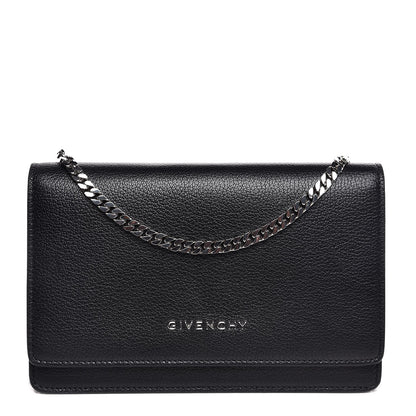 Givenchy Sugar Goatskin Pandora Chain Wallet Black 1 of 8