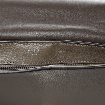 Celine Drummed Calfskin Suede Medium Trapeze Souris 7 of 10