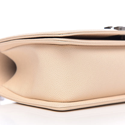 Chanel Caviar Chevron Quilted Medium Boy Flap Light Beige 8 of 11