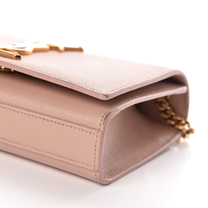 Saint Laurent Grain De Poudre Small Monogram Kate Satchel Pale Pink 9 of 10