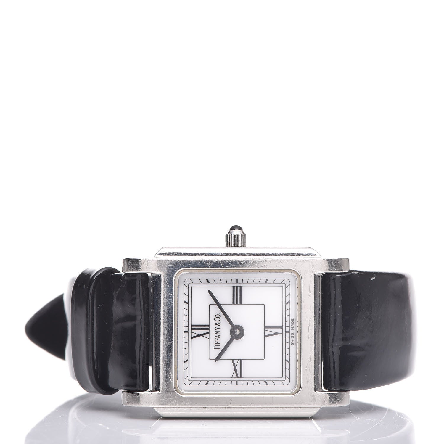 Tiffany Stainless Steel Patent 24mm Atlas Square Quartz Watch 3 of 8