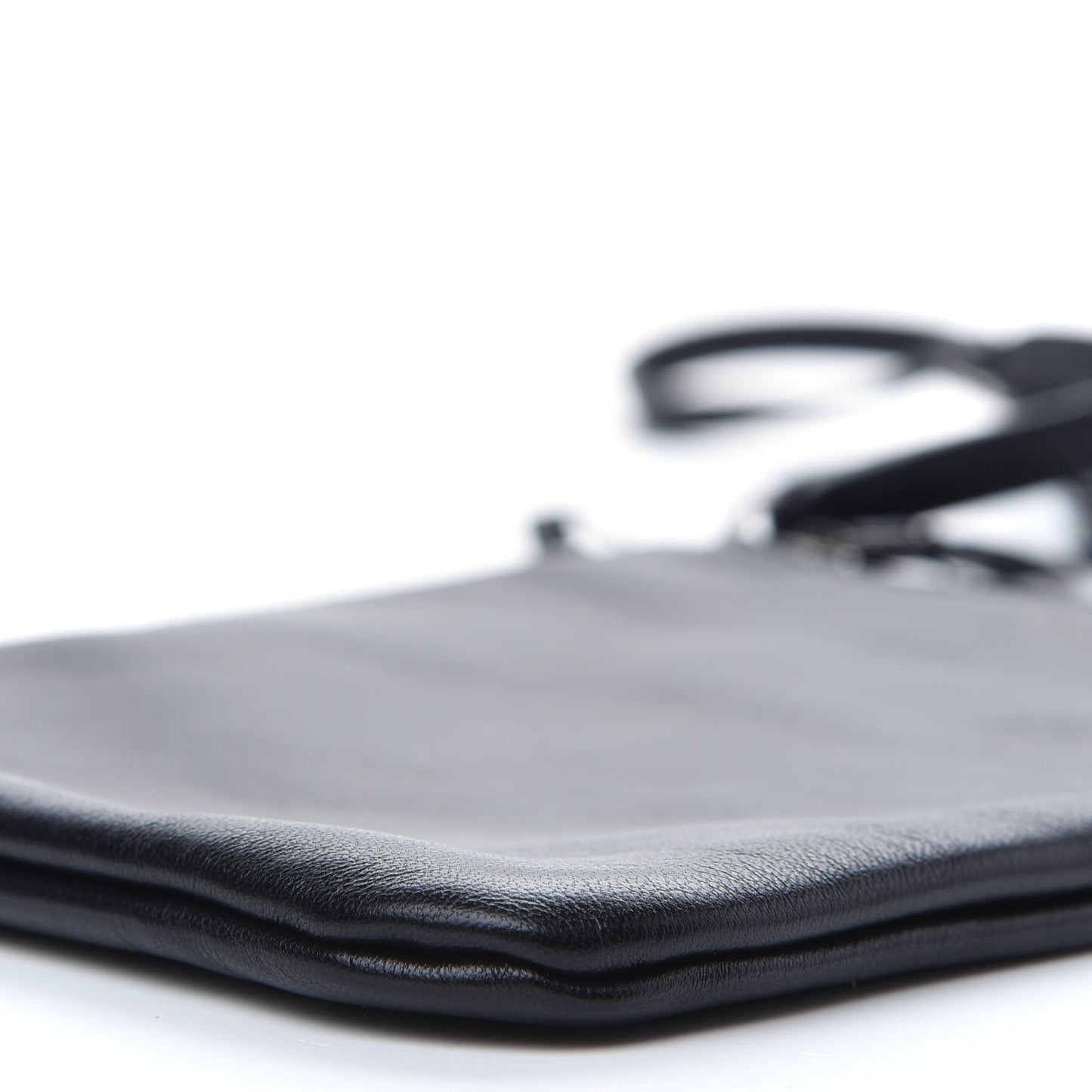 Antiqued Lambskin Sid Flat Crossbody Black