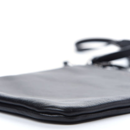 Saint Laurent Antiqued Lambskin Sid Flat Crossbody Black 9 of 9