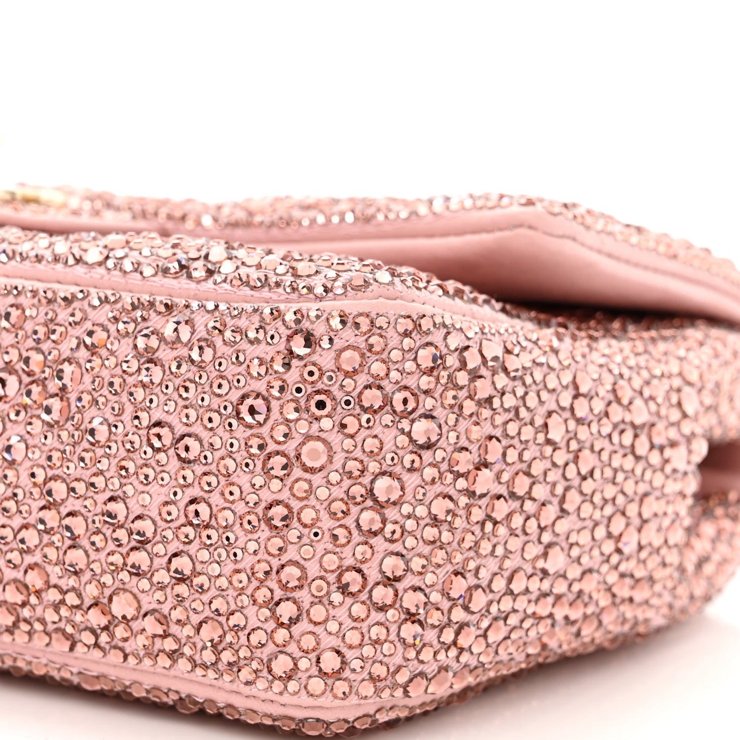 Chanel Lambskin Crystal Diamante Small Flap Light Pink 10 of 11