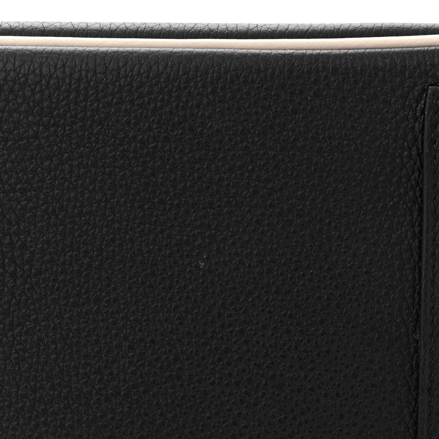 Hermes Togo Horseshoe Birkin 25 Black Craie 12 of 14