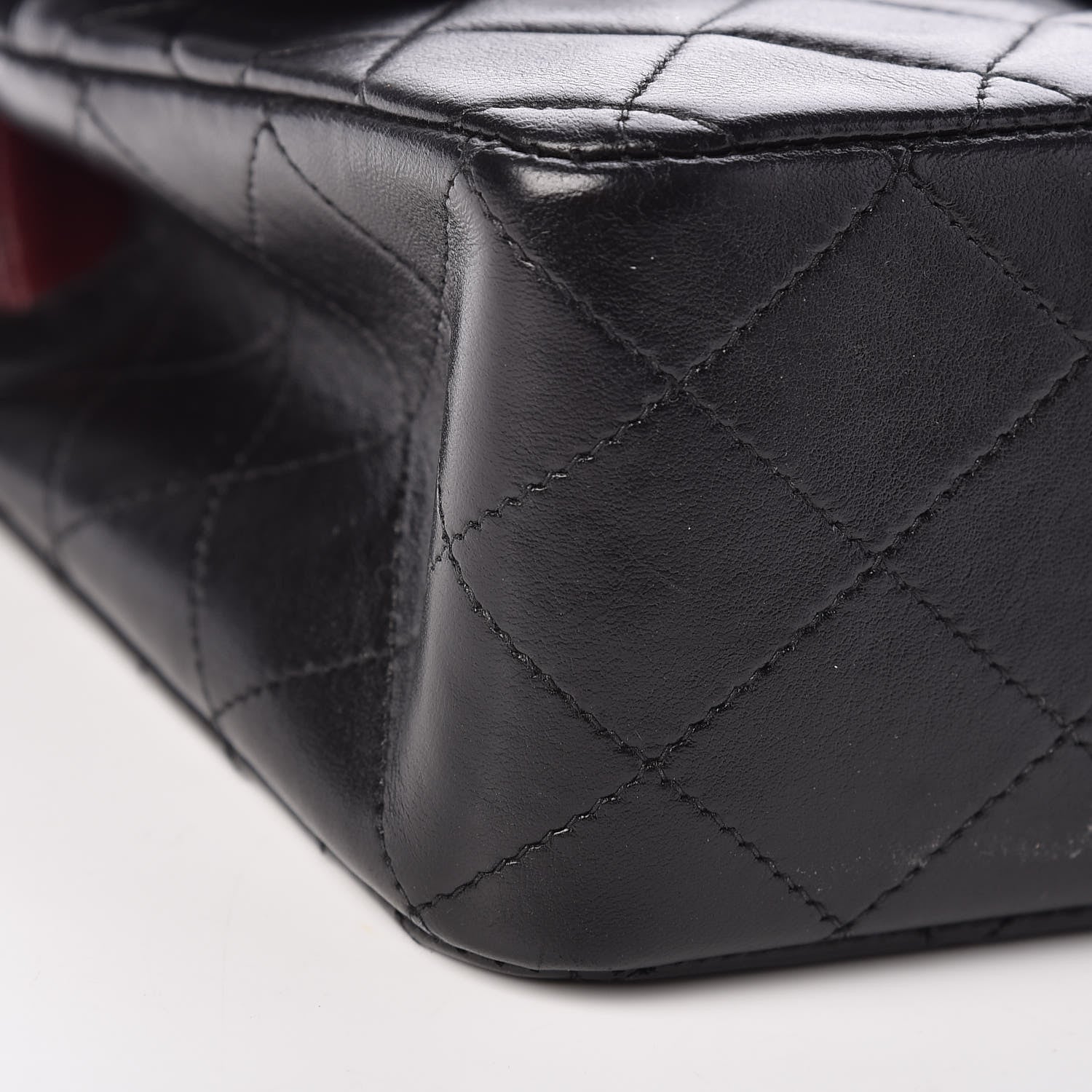 Chanel Lambskin Quilted Medium Double Flap Black 9 of 11