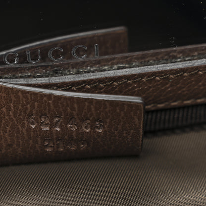 Gucci GG Supreme Monogram Textured Calfskin Web Ophidia Vanity Cosmetic Case Beige Ebony New Acero 7 of 10