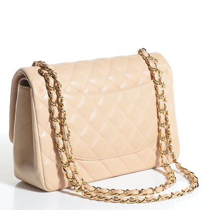 Chanel Lambskin Quilted Jumbo Double Flap Beige Clair 3 of 9