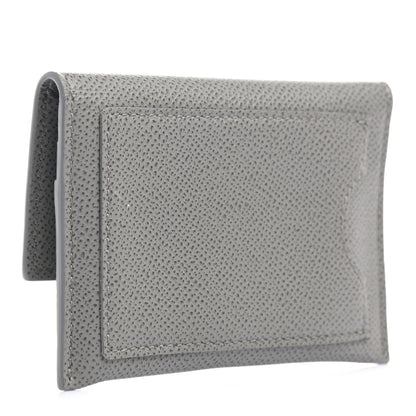 Salvatore Ferragamo Grained Calfskin Vara Bow Cardholder Pale Grey 2 of 8