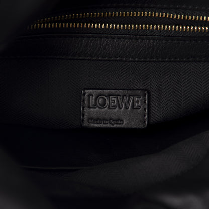 Loewe Calfskin Pony Hair Leopard Print Flamenco Knot Bag Black 8 of 9