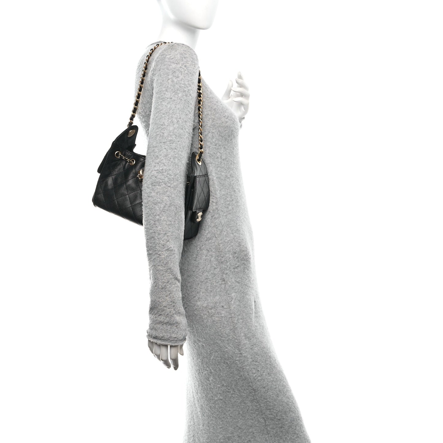 Caviar Quilted Mini Chanel 25 Handbag Black