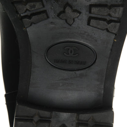Chanel Calfskin Quilted Riding Boots 36.5 Black 6 of 6