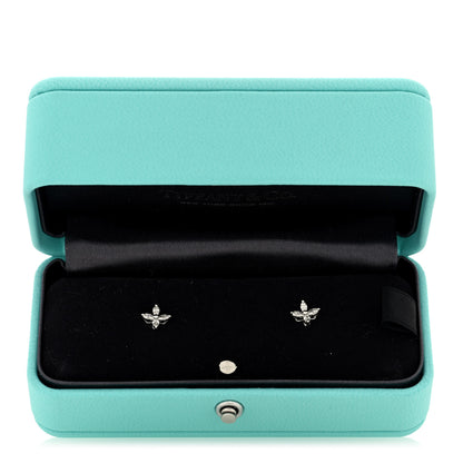 Tiffany Platinum Diamond .19ct Mini Victoria Earrings 5 of 5
