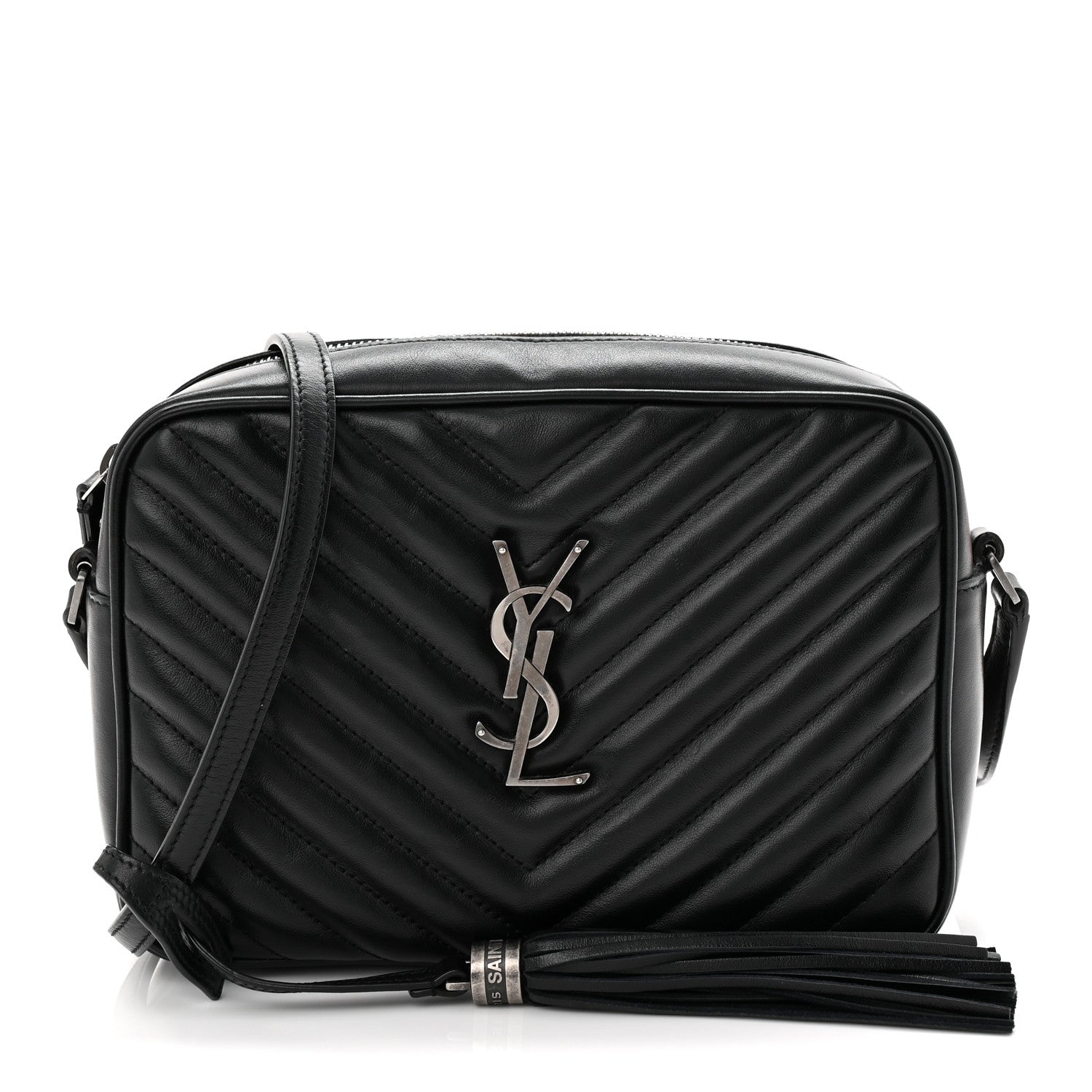Saint Laurent Calfskin Matelasse Monogram Lou Camera Bag Black 1 of 10