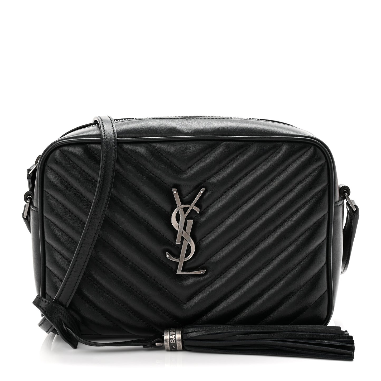 Calfskin Matelasse Monogram Lou Camera Bag Black