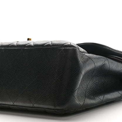 Chanel Caviar Quilted Jumbo Double Flap Black 11 of 12