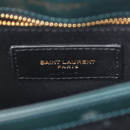 Saint Laurent Velvet Y Quilted Monogram Toy Loulou Crossbody Bag Dark Ottanio 6 of 15