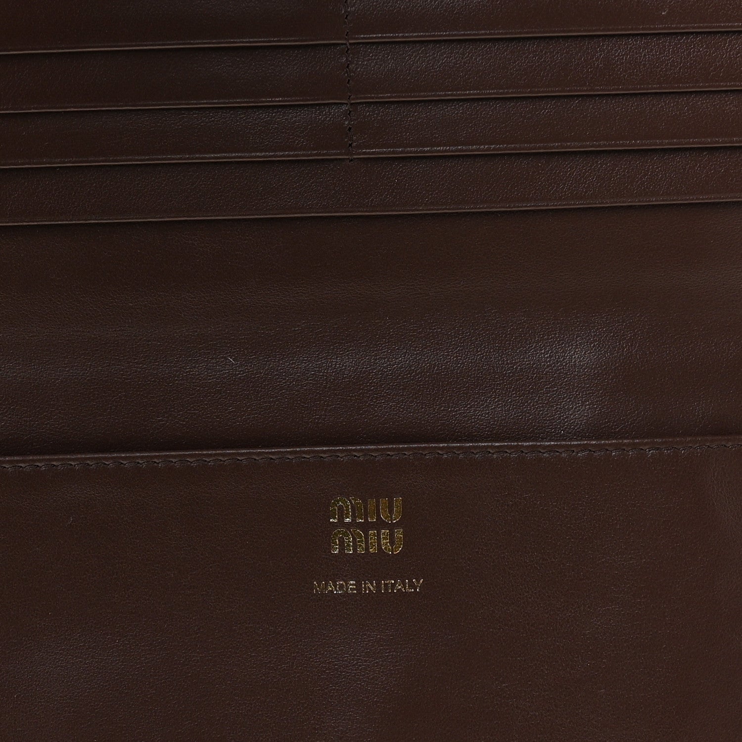 Miu Miu Nappa Aviator Soft Long Wallet Briarwood 5 of 8