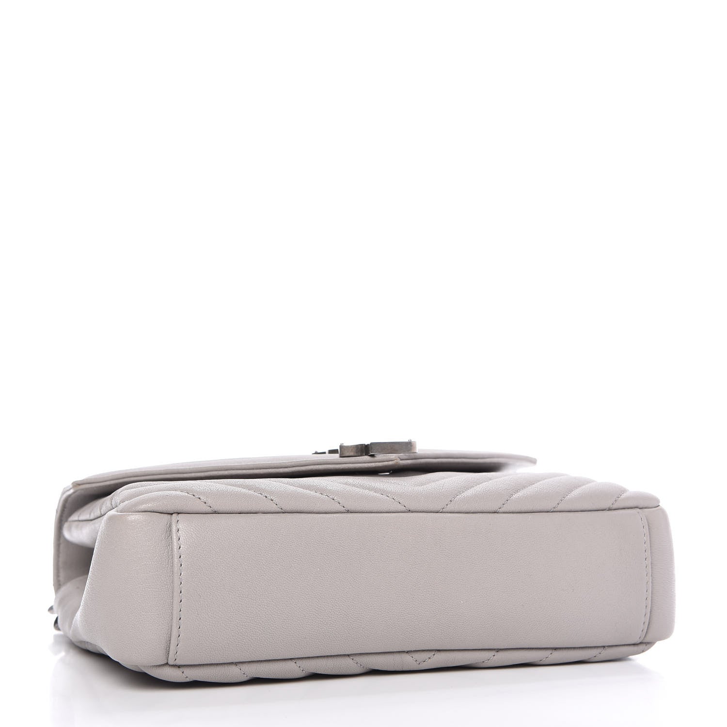 Saint Laurent Sheepskin Matelasse Medium College Monogram Bag Light Grey 4 of 9