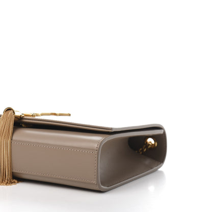 Saint Laurent Smooth Calfskin Medium Classic Monogram Kate Tassel Satchel Dark Beige 7 of 10