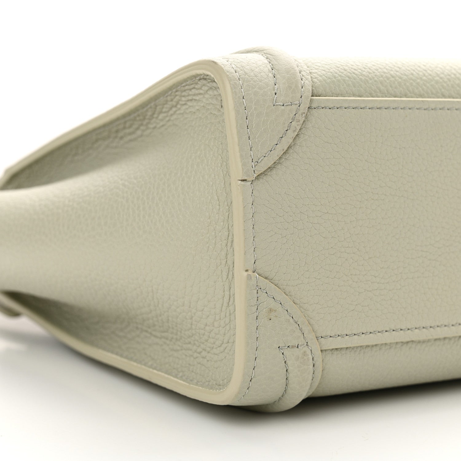 Celine Drummed Calfskin Nano Luggage Vert D'eau 9 of 11