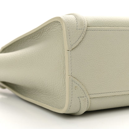 Celine Drummed Calfskin Nano Luggage Vert D'eau 9 of 11