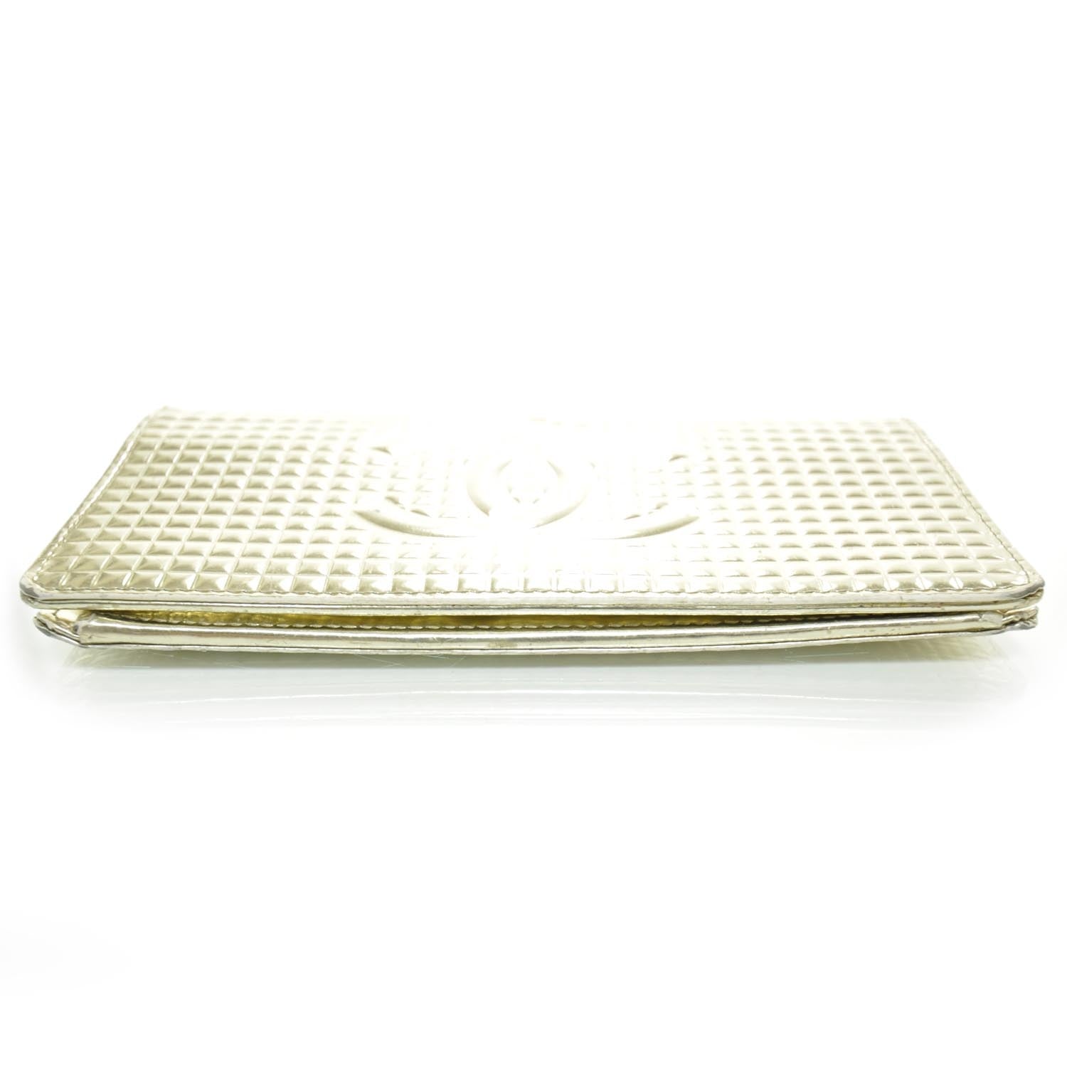 Chanel Leather Large CC Wallet Metallic Gold 5 of 10