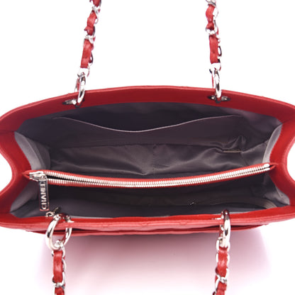Chanel Caviar Quilted Grand Shopping Tote GST Red 5 of 13