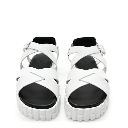 Hermes Calfskin Womens Everest Sandals 38 White 2 of 11