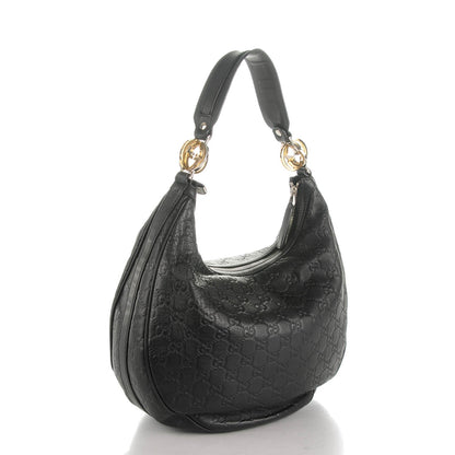 Gucci Guccissima Medium GG Twins Hobo Black 3 of 7