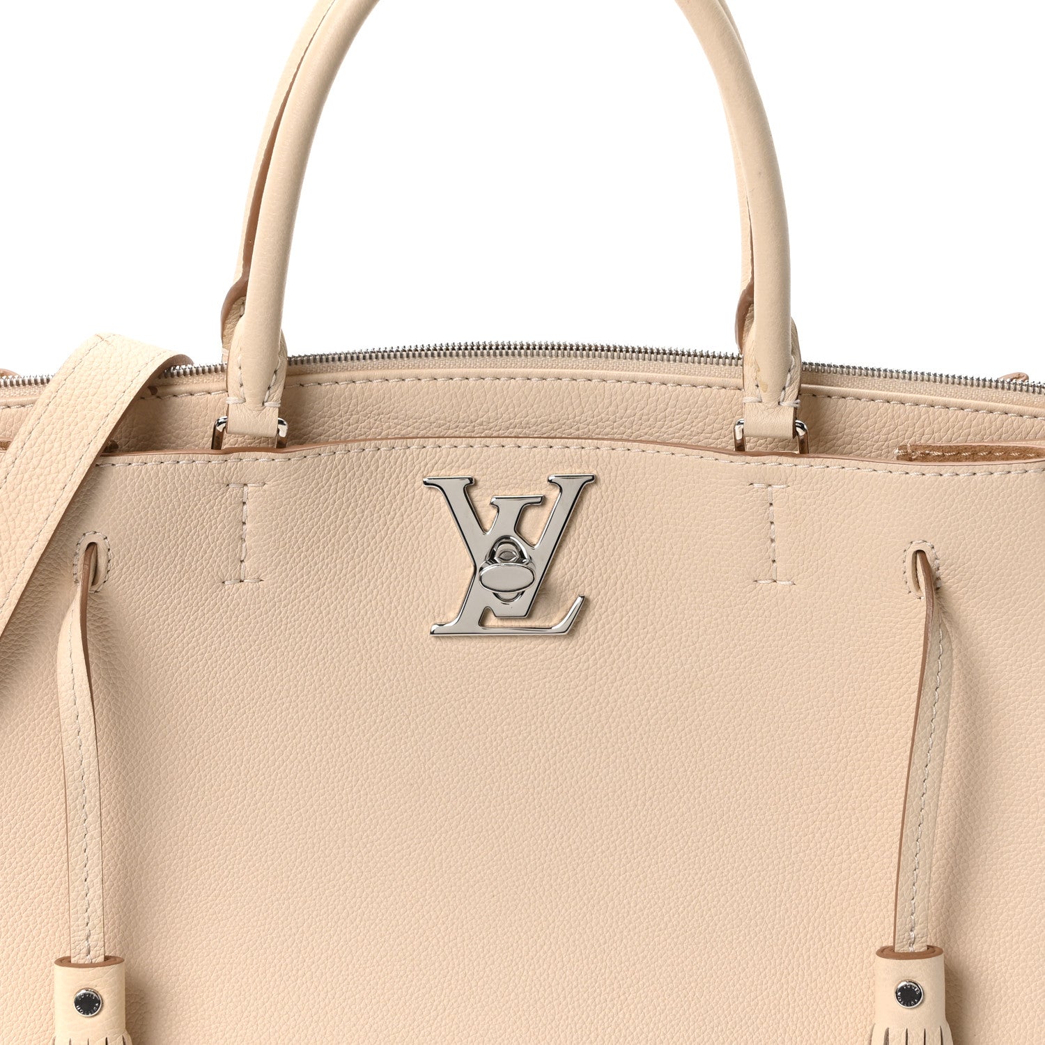 Louis Vuitton Calfskin Lockmeto Cream Beige 7 of 9