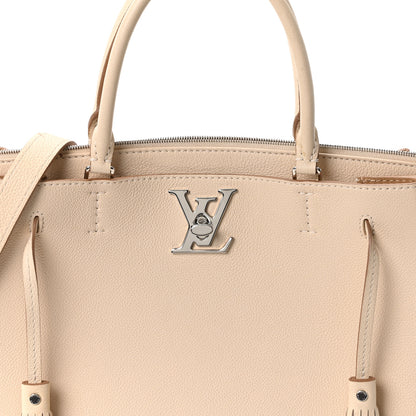 Louis Vuitton Calfskin Lockmeto Cream Beige 7 of 9