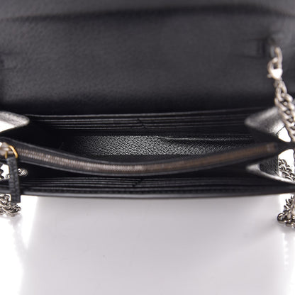 Gucci Calfskin Web Mini Dionysus Chain Wallet Black 5 of 8