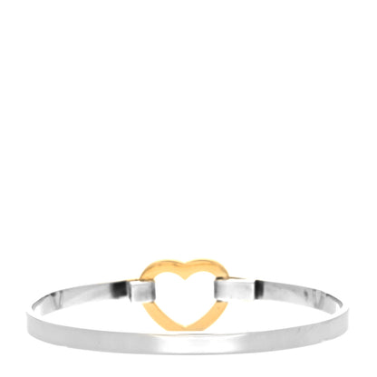 Tiffany Sterling Silver 18K Yellow Gold Heart Buckle Bracelet 2 of 3