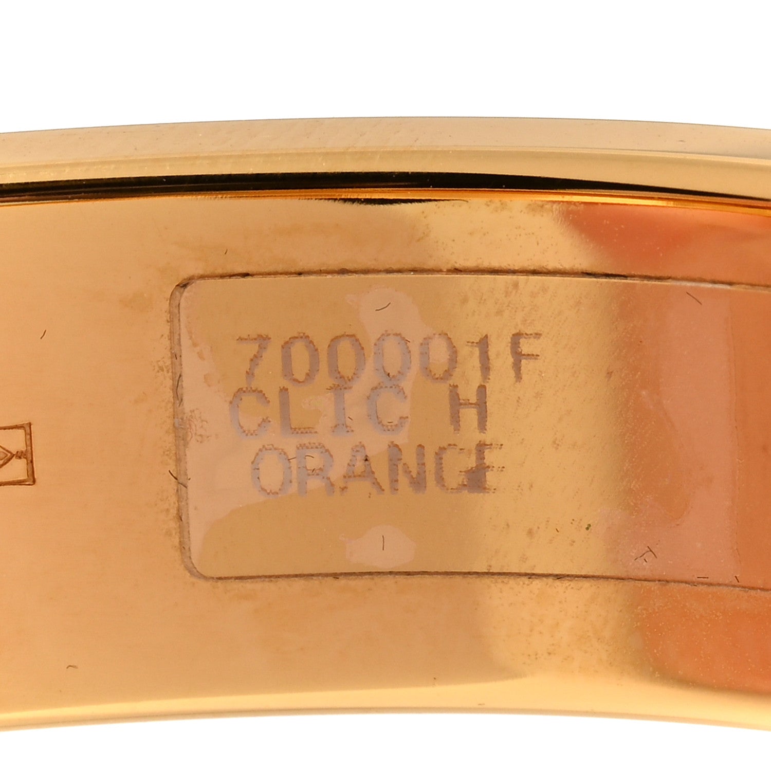 Hermes Enamel Narrow Clic Clac H Bracelet PM Orange 5 of 7