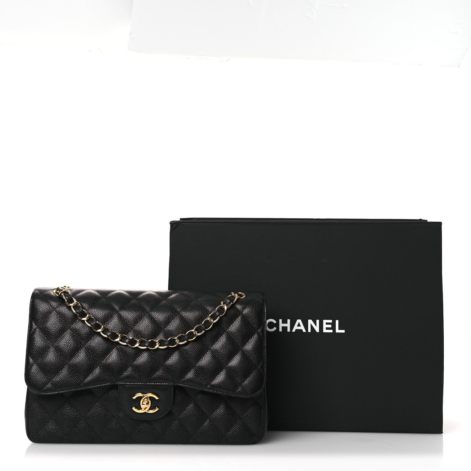 Chanel Caviar Quilted Jumbo Double Flap Black 13 of 13