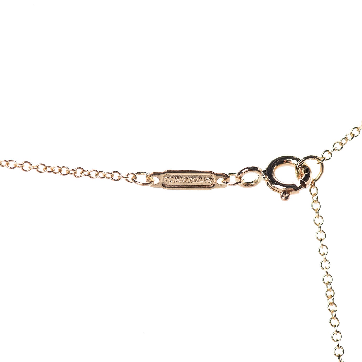 Tiffany 18K Yellow Gold Small T Smile Pendant Necklace 7 of 7