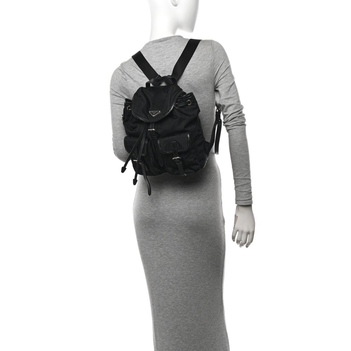 Tessuto Nylon Vitello Backpack Black