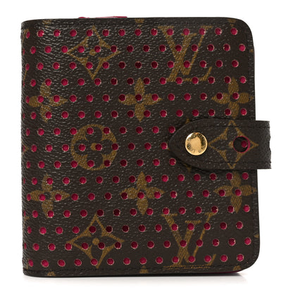 Louis Vuitton Monogram Perforated Compact Zipped Wallet Fuchsia 1 of 6