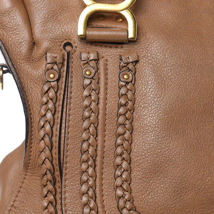 Chloe Calfskin Braided Medium Marcie Satchel Nut 11 of 19