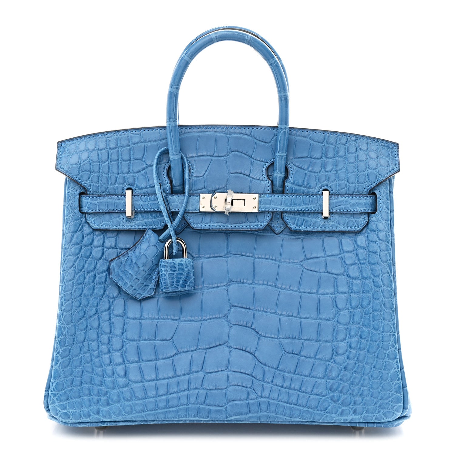Hermes Matte Alligator Birkin 25 Mykonos 1 of 12