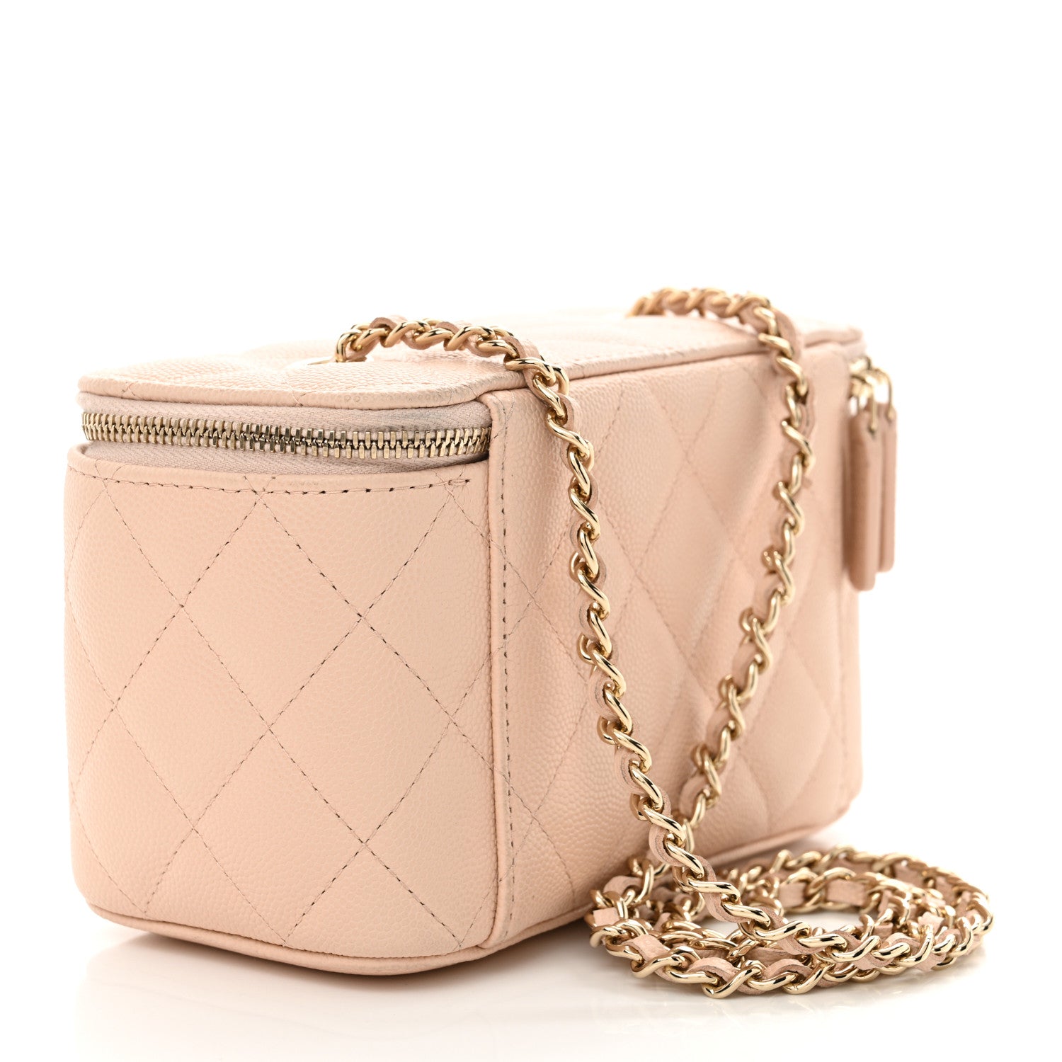 Chanel Caviar Quilted Small Vanity Case With Chain Light Pink 3 of 10