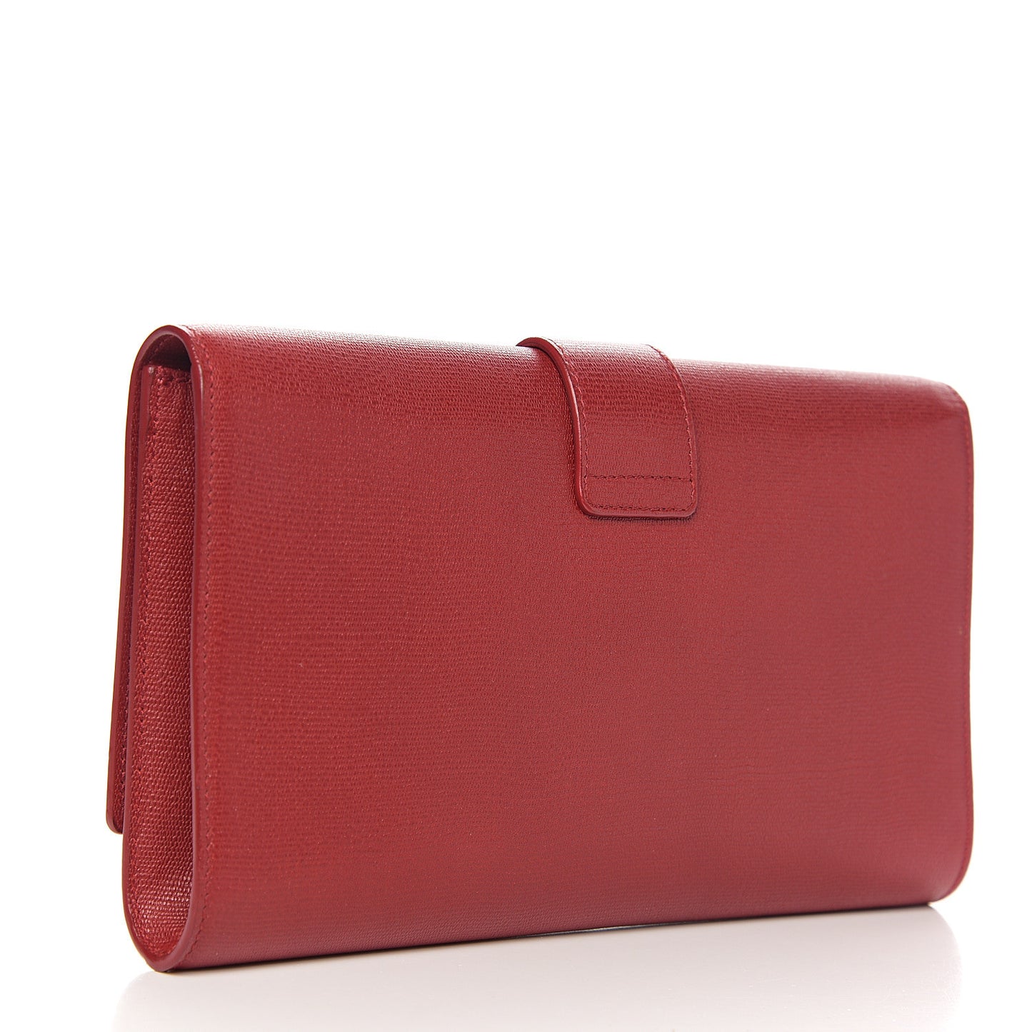 Textured Calfskin Classic Y Ligne Clutch Red