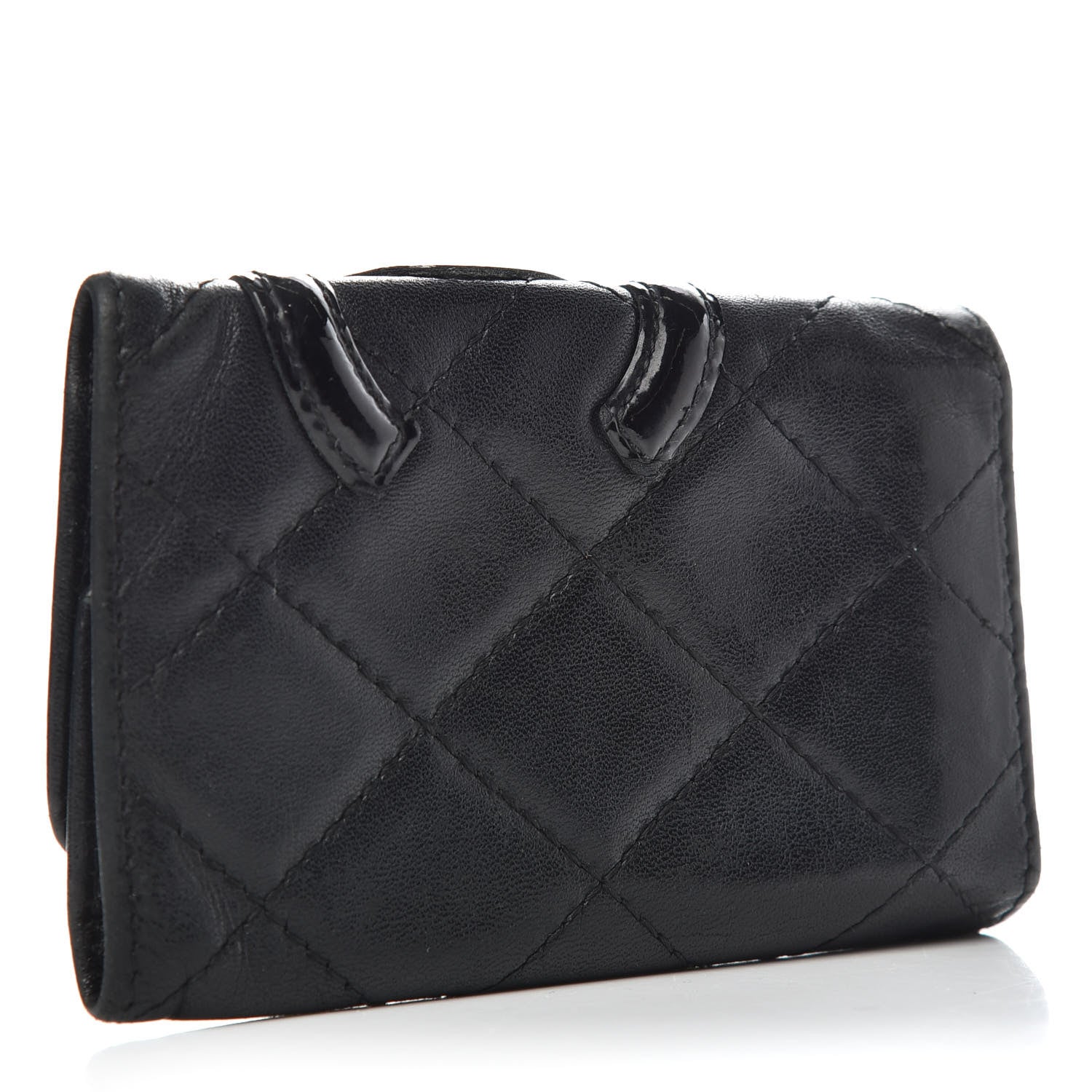 Chanel Calfskin Quilted Cambon 6 Key Holder Black 3 of 11