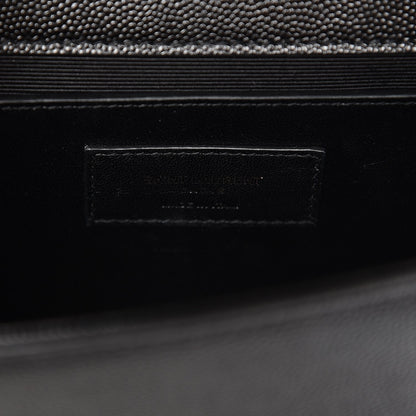 Saint Laurent Grain De Poudre Medium Classic Monogram Kate Satchel Black 6 of 9