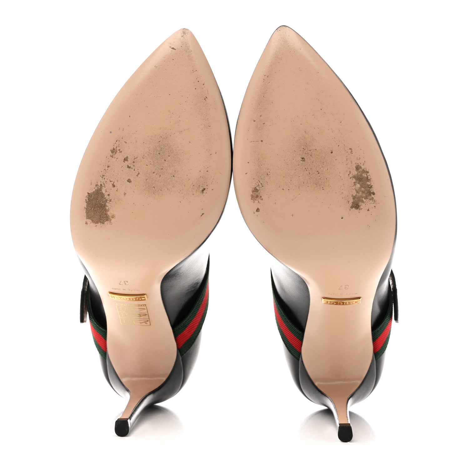 Gucci Malaga Kid Sylvie High Heel Pumps 37 Black 6 of 11