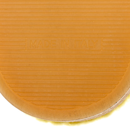 Chanel Cord Lambskin Quilted Logo Mules 37 Yellow 8 of 8