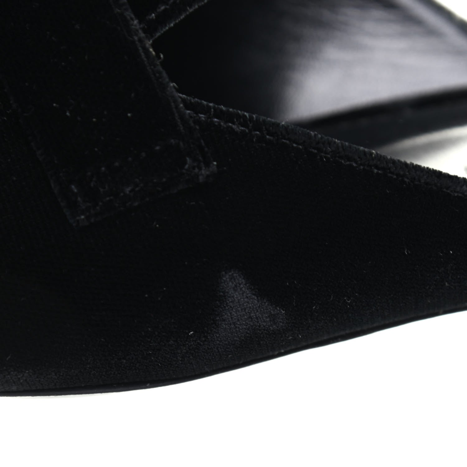 Hermes Velvet Vincennes Mules 37 Black 10 of 10