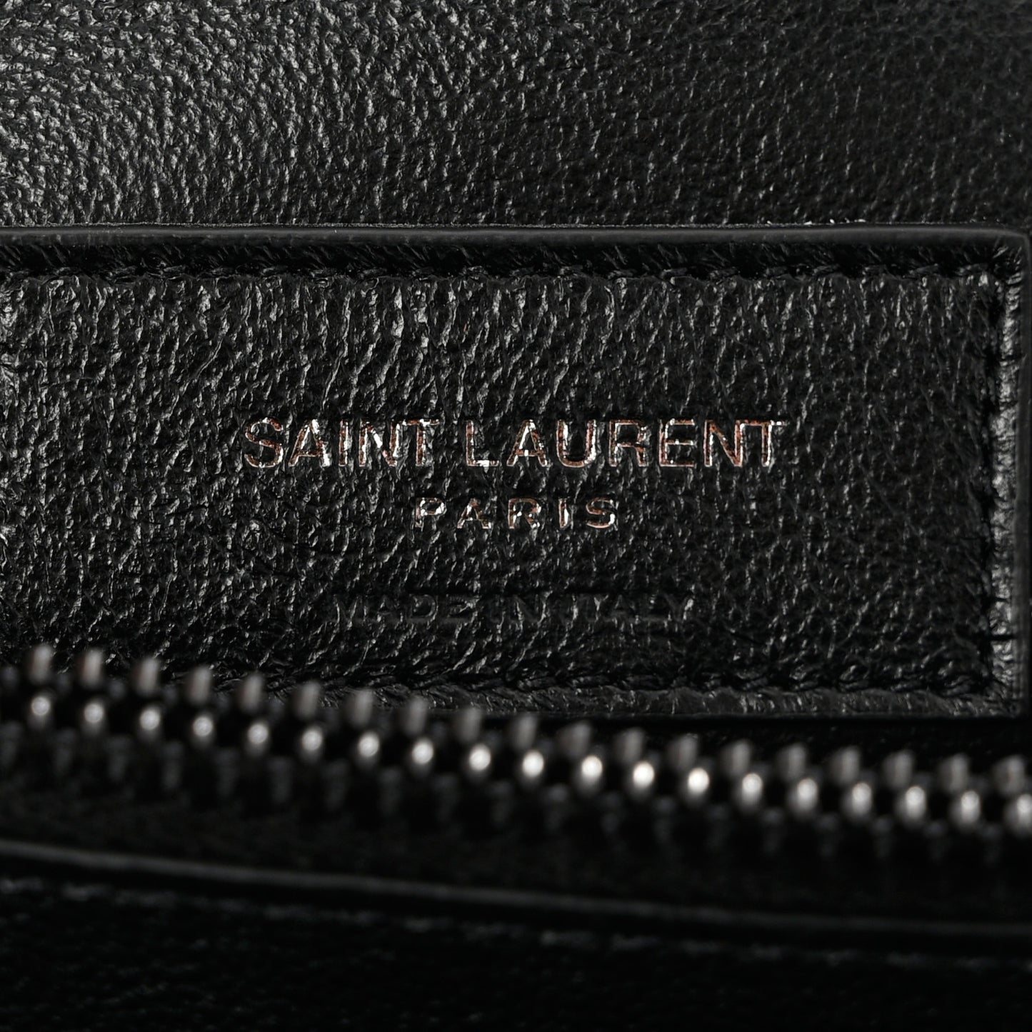 Sheepskin Matelasse Chevron Monogram Monochrome Large College Satchel Black