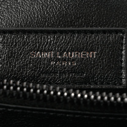 Saint Laurent Sheepskin Matelasse Chevron Monogram Monochrome Large College Satchel Black 6 of 10